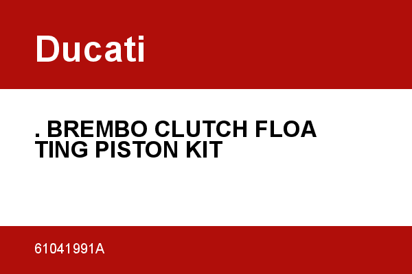 . BREMBO CLUTCH FLOATING PISTON KIT Ducati [OEM: 61041991A]
