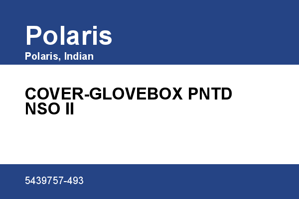 COVER-GLOVEBOX PNTD NSO II Polaris [OEM: 5439757-493]