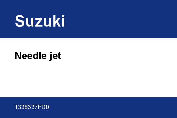 Needle jet Suzuki [OEM: 1338337FD0]