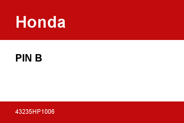 PIN B Honda [OEM: 43235HP1006]