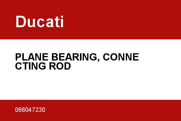 PLANE BEARING, CONNECTING ROD Ducati [OEM: 066047230]