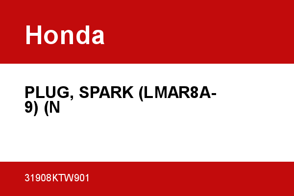 PLUG, SPARK (LMAR8A-9) (N Honda [OEM: 31908KTW901]