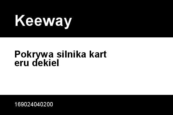 Pokrywa silnika karteru dekiel Keeway Superlight 125 lewa czarna  Keeway [OEM: 169024040200] - 169024040200