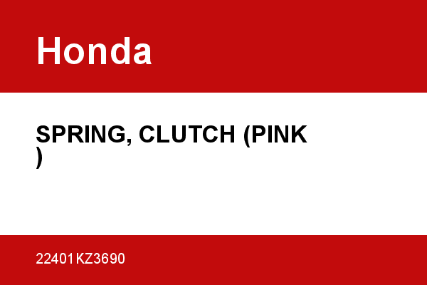 SPRING, CLUTCH (PINK) Honda [OEM: 22401KZ3690]